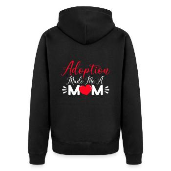 Foster parents Adoption of children Adoptive parents - Unisex Premium Organic Zip Hoodie - black - Back - Nico (187cm)