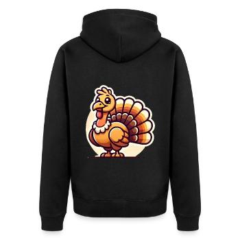 Twerking Dinde Drôle Thanksgiving - Veste à capuche bio Premium Unisexe - noir - Dos - Nico (187cm)