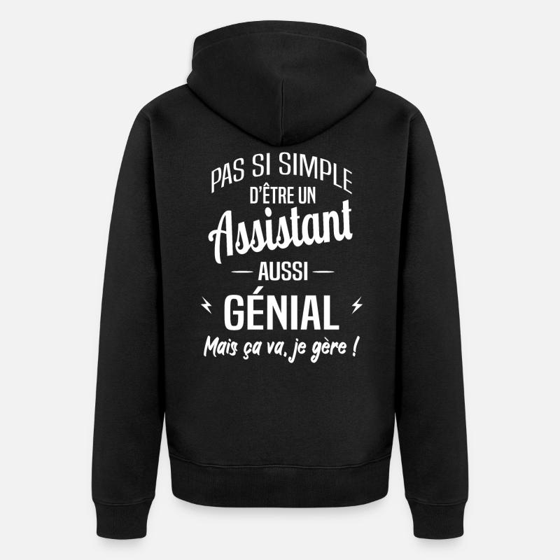 Assistant - Veste à capuche bio Premium Unisexe - noir