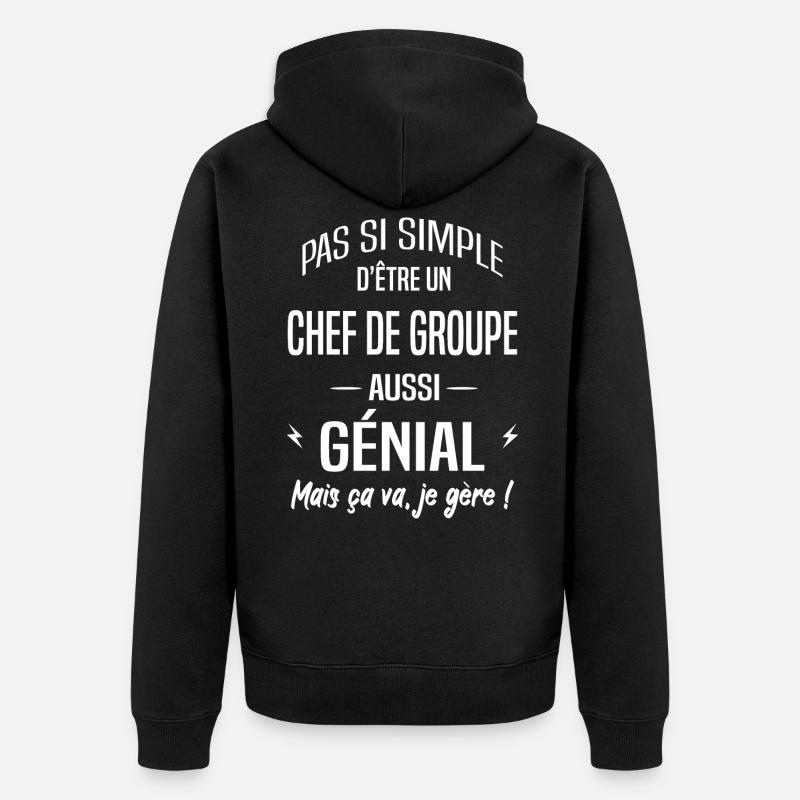 Chef de groupe - Veste à capuche bio Premium Unisexe - noir