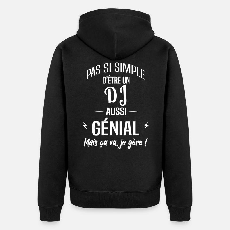 DJ - Veste à capuche bio Premium Unisexe - noir