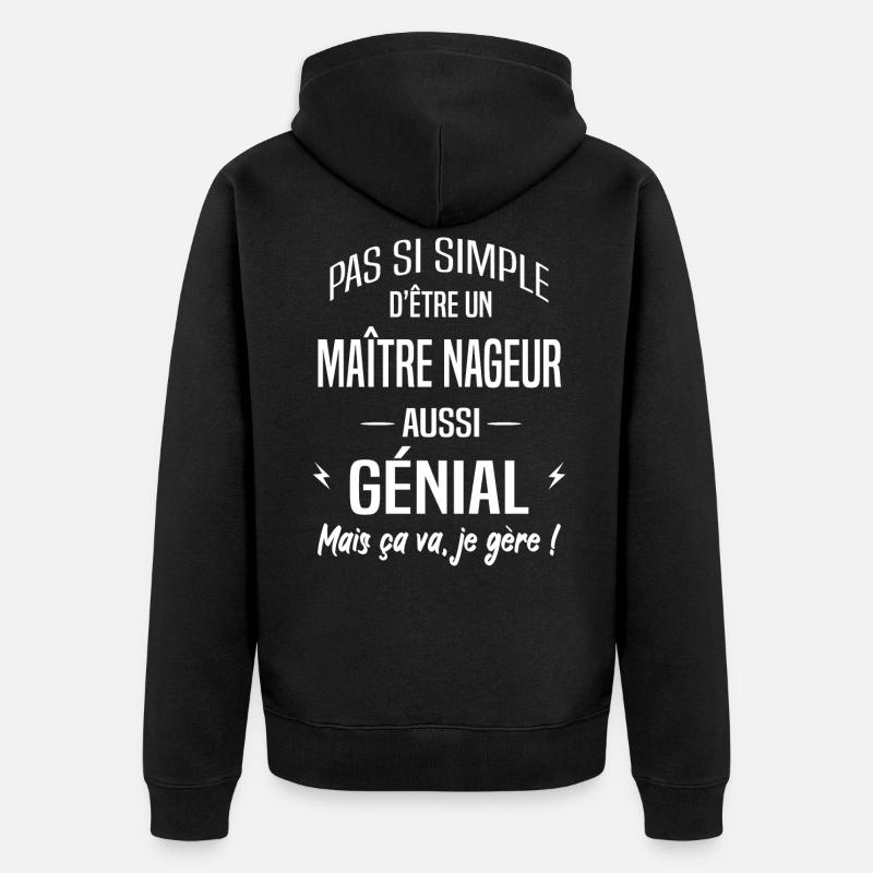Maître nageur - Veste à capuche bio Premium Unisexe - noir