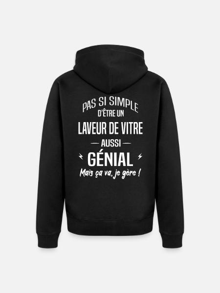 Laveur de vitre - Veste à capuche bio Premium Unisexe - noir