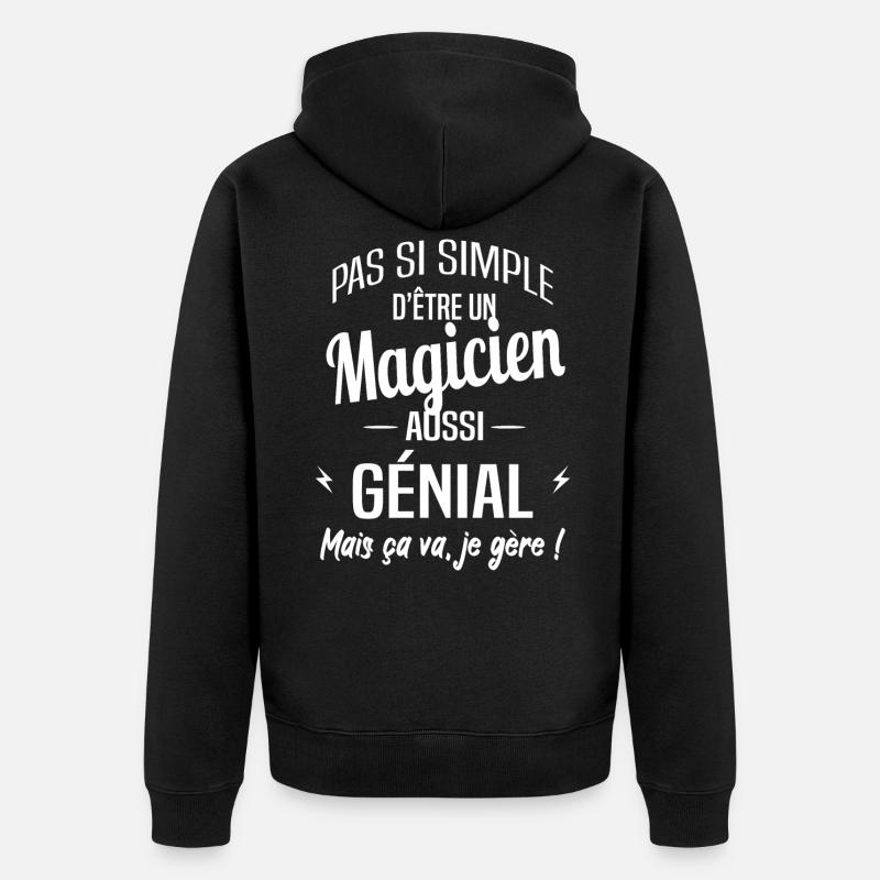 Magicien - Veste à capuche bio Premium Unisexe - noir