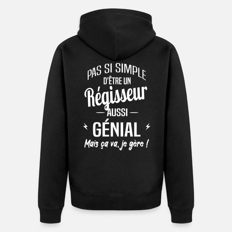 Régisseur - Veste à capuche bio Premium Unisexe - noir