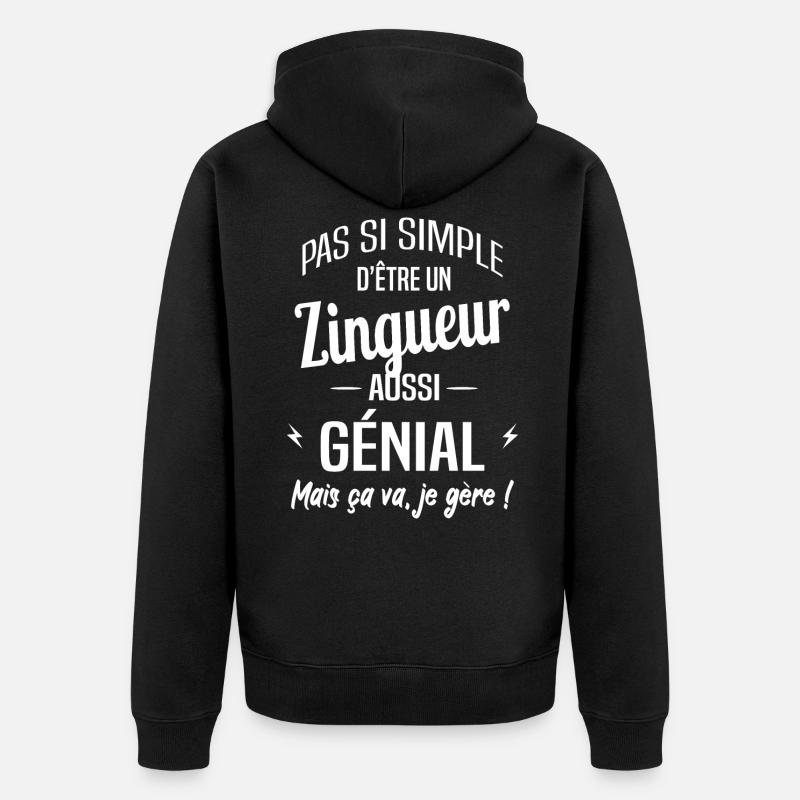 Zingueur - Veste à capuche bio Premium Unisexe - noir