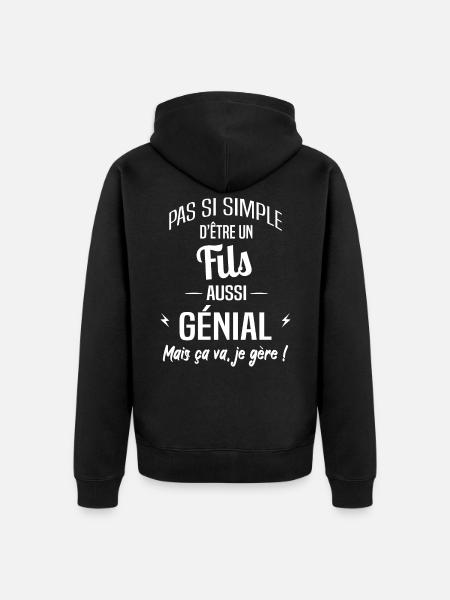 Fils - Veste à capuche bio Premium Unisexe - noir