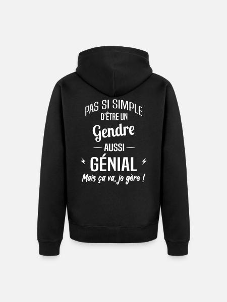 Gendre - Veste à capuche bio Premium Unisexe - noir