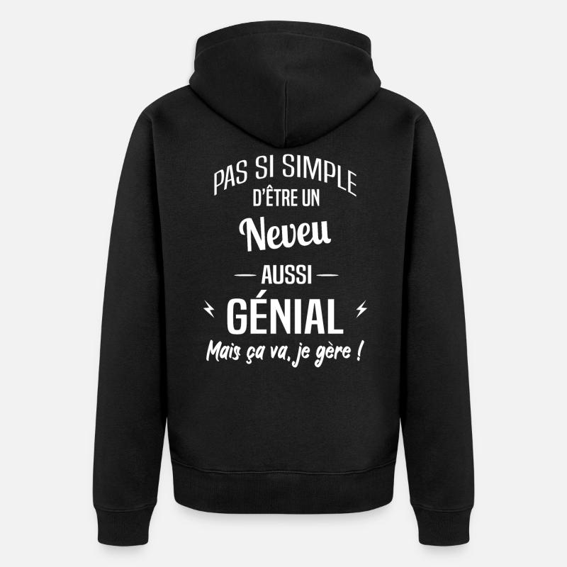Neveu - Veste à capuche bio Premium Unisexe - noir