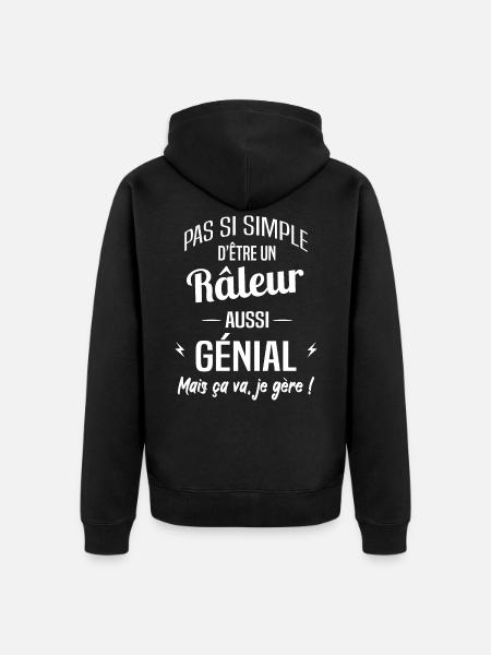 Râleur - Veste à capuche bio Premium Unisexe - noir