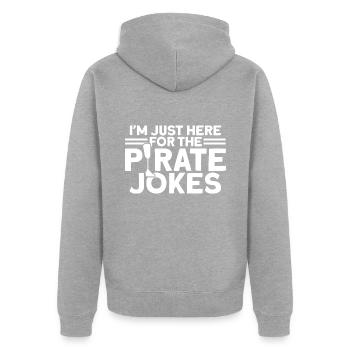 Cadeau pour amputé pour les blagues de pirates - Veste à capuche bio Premium Unisexe - gris chiné - Dos - Nico (187cm)
