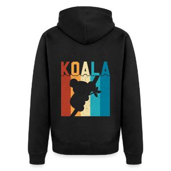 Koala - Veste à capuche bio Premium Unisexe - noir - Dos - Nico (187cm)