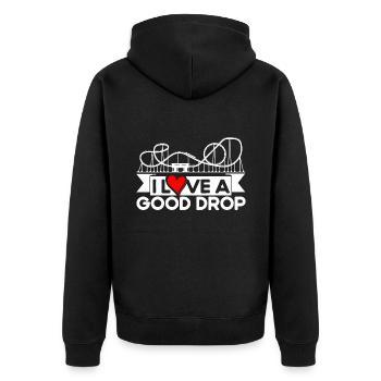 Parc à thème Roller Coaster Parc d’attractions Cadeau - Veste à capuche bio Premium Unisexe - noir - Dos - Nico (187cm)