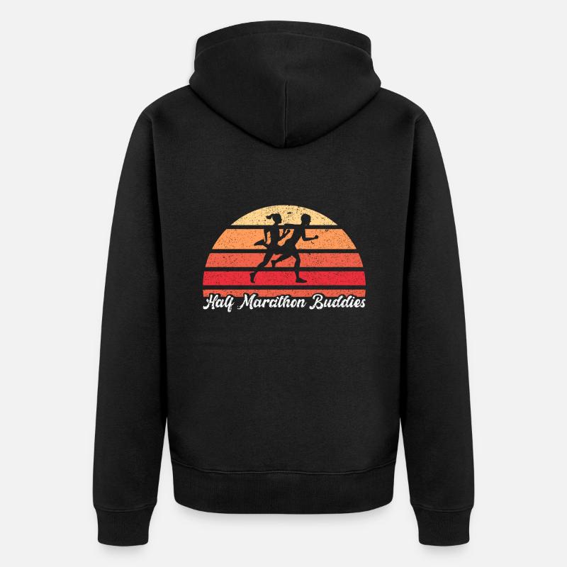 Running Runner Jogger Cadeau - Veste à capuche bio Premium Unisexe - noir
