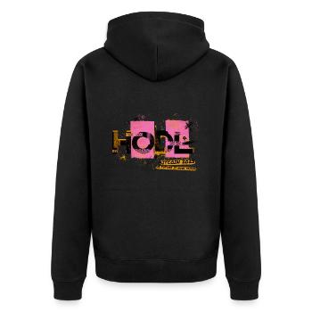 Bitcoin 2023 (Miami) - The Future is Now, Miami - Unisex Premium Organic Zip Hoodie - black - Back - Nico (187cm)