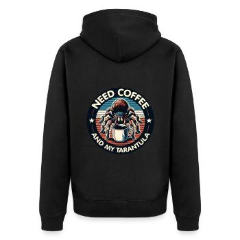 J’ai juste besoin de café et de ma tarentule - Veste à capuche bio Premium Unisexe - noir - Dos - Nico (187cm)