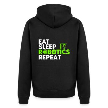 Robot Engineer Teacher Robotics Engineer - Unisex Premium Organic Zip Hoodie - black - Back - Nico (187cm)