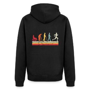 Thérapeute Human Evolution Vintage Physiothérapeute - Veste à capuche bio Premium Unisexe - noir - Dos - Nico (187cm)
