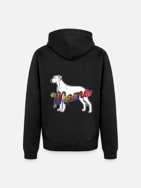 Rhodesian Ridgeback Rhodesian Ridgeback Mama - Unisex Premium Organic Zip Hoodie - black