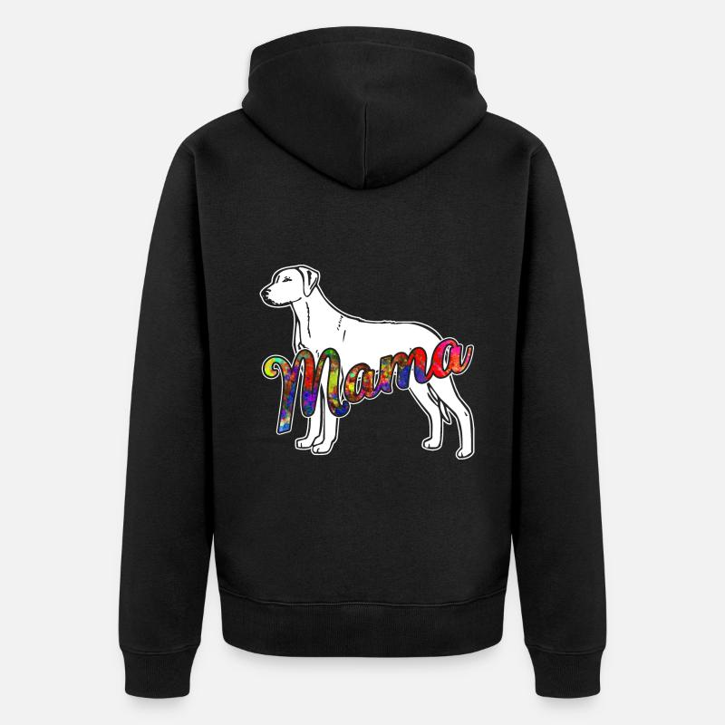 Rhodesian Ridgeback Rhodesian Ridgeback Mama - Unisex Premium Organic Zip Hoodie - black