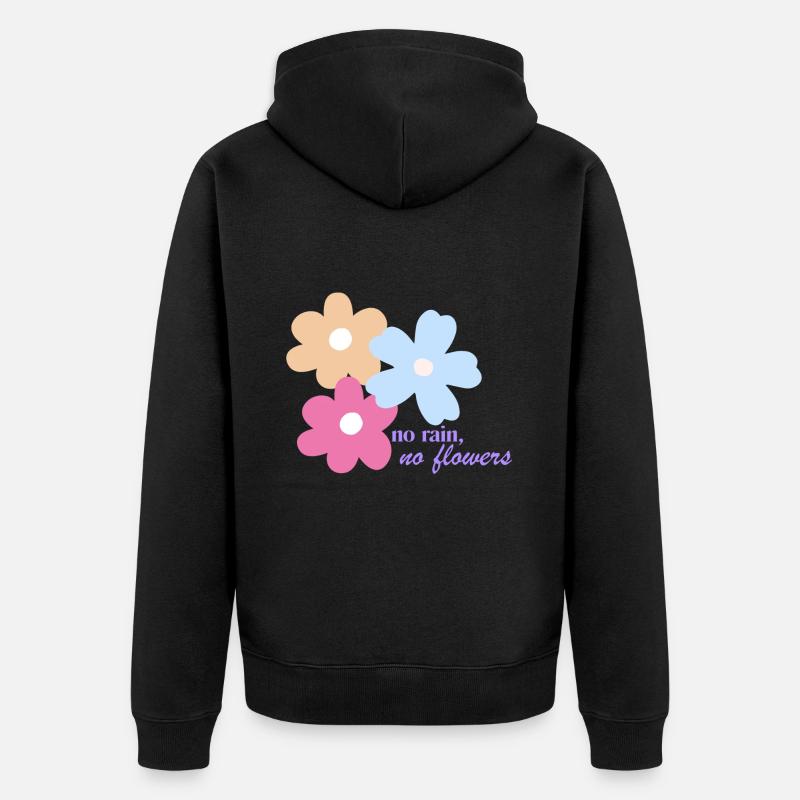 Pas de pluie, pas de fleurs. - Veste à capuche bio Premium Unisexe - noir