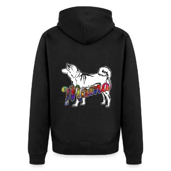 Shiba Inu Shiba Inu Mama - Unisex Premium Organic Zip Hoodie - black - Back - Nico (187cm)