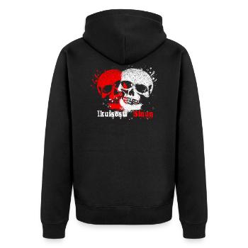 Forever You, your loving skull products - Unisex Premium Organic Zip Hoodie - black - Back - Nico (187cm)