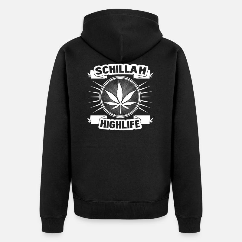 Schillah - Highlife blanc 01 - Veste à capuche bio Premium Unisexe - noir