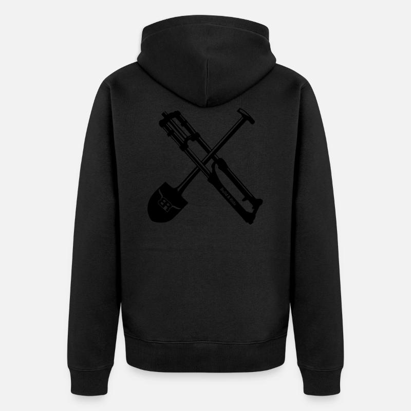 No Dig, No trajet - Veste à capuche bio Premium Unisexe - noir