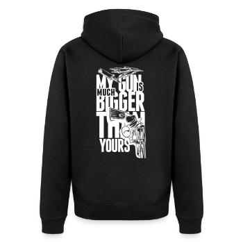 Arme Gun Gun cadeau - Veste à capuche bio Premium Unisexe - noir - Dos - Nico (187cm)