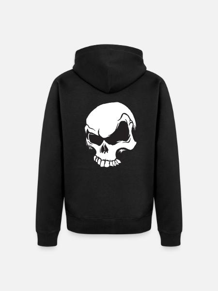 tete de mort - Unisex Premium Organic Zip Hoodie - black
