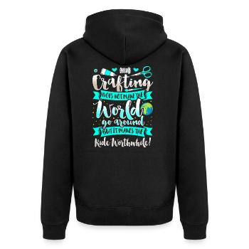 Crafting - Crafting Arts Education Crafting Hobbies - Unisex Premium Organic Zip Hoodie - black - Back - Nico (187cm)
