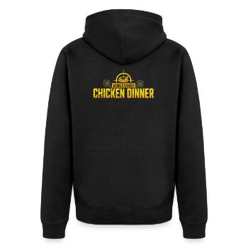 Pubg Winner Winner Poulet Dîner - Veste à capuche bio Premium Unisexe - noir - Dos - Nico (187cm)