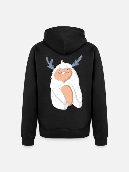 yeti - Unisex Premium Organic Zip Hoodie - black