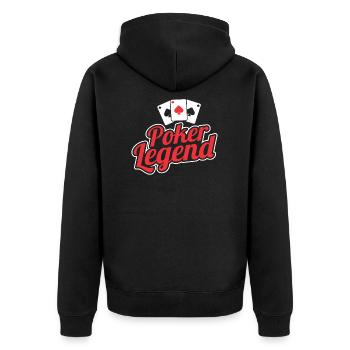 POKER LEGEND - Veste à capuche bio Premium Unisexe - noir - Dos - Nico (187cm)