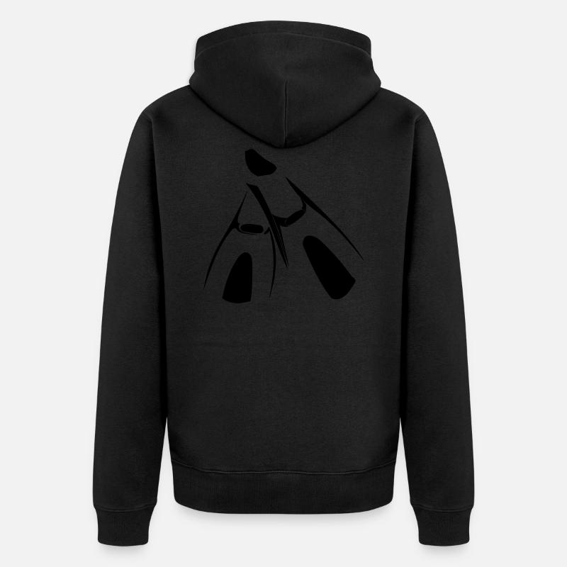 ailerons - Veste à capuche bio Premium Unisexe - noir