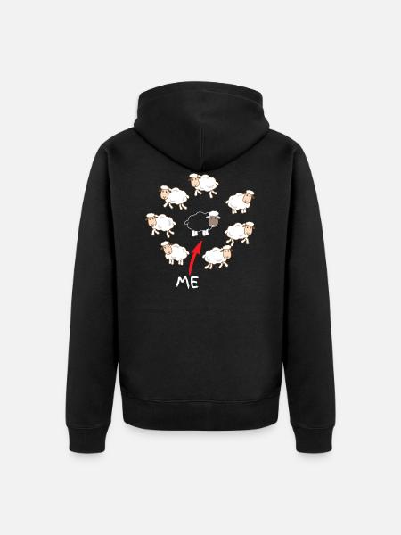 Black sheep - Unisex Premium Organic Zip Hoodie - black
