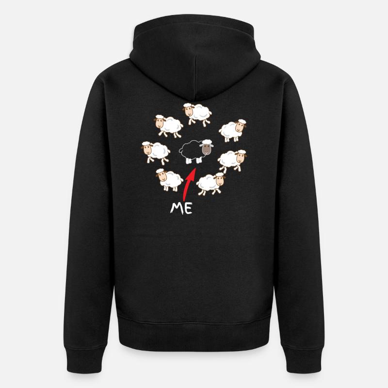 Mouton noir - Veste à capuche bio Premium Unisexe - noir