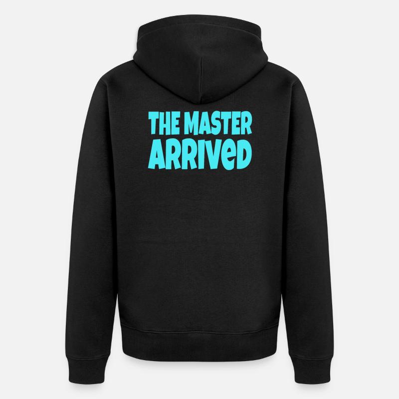 The Master arrived - Unisex Premium Bio Zip Hoodie - Schwarz