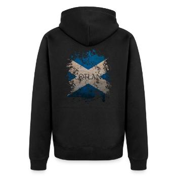 ECOSSE Drapeau Ecosse Drapeau Drapeau Patrie - Veste à capuche bio Premium Unisexe - noir - Dos - Nico (187cm)