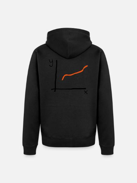graph - Unisex Premium Organic Zip Hoodie - black