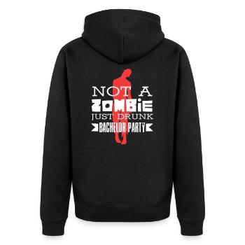 pas un zombie juste ivre - Veste à capuche bio Premium Unisexe - noir - Dos - Nico (187cm)