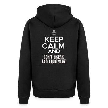 GARDER LE CALME ET NE PAS CASSER LE MATÉRIEL DE LABORATOIRE - Veste à capuche bio Premium Unisexe - noir - Dos - Nico (187cm)
