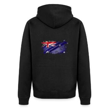 Australie Australie drapeau cadeau voyage drapeau - Veste à capuche bio Premium Unisexe - noir - Dos - Nico (187cm)