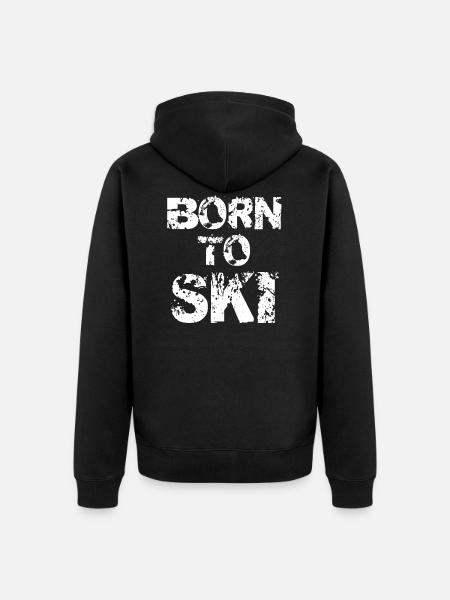 Skidåkning, skidåkare - Ekologisk premiumluvjack unisex - svart
