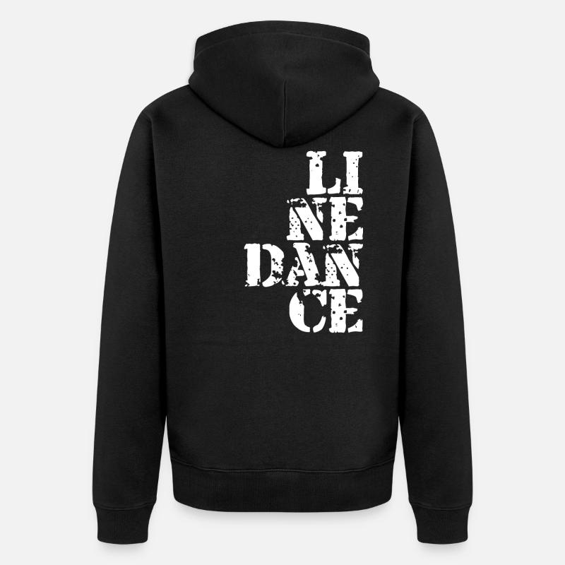 Line dance - Line Dancer Geschenk T-Shirt - Unisex Premium Bio Zip Hoodie - Schwarz