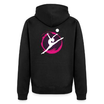 Gymnastics gymnastics - Unisex Premium Organic Zip Hoodie - black - Back - Nico (187cm)