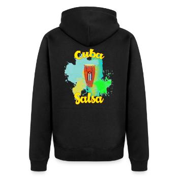 Cuba Salsa Musique Danse Cadeau - Veste à capuche bio Premium Unisexe - noir - Dos - Nico (187cm)