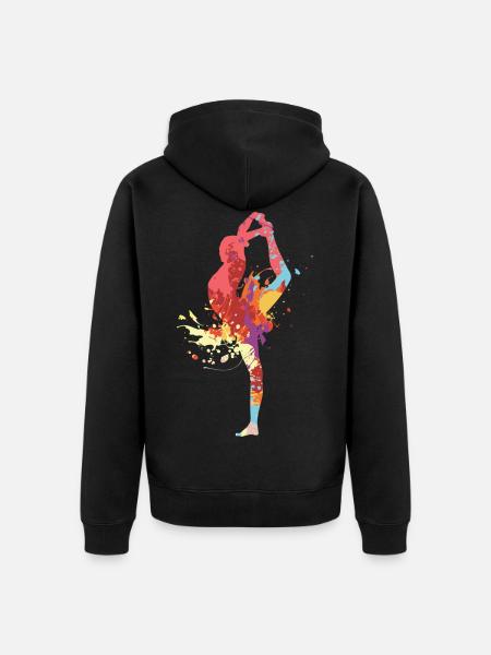 Turnen - Unisex Premium Bio Zip Hoodie - Schwarz
