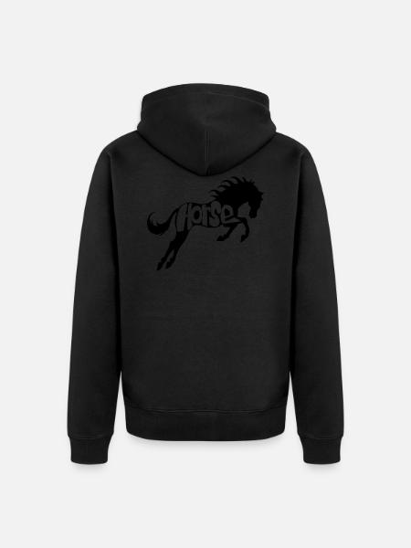 cheval - Veste à capuche bio Premium Unisexe - noir